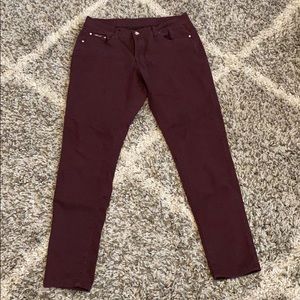 Dark purple skinny jeans/pants